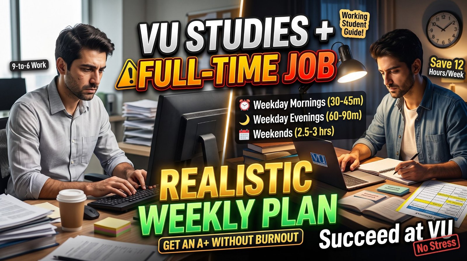 Managing VU Studies With a Full-Time Job: A Realistic Weekly Plan
