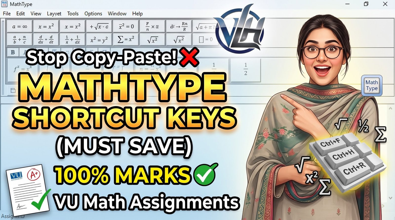 MathType Shortcut Keys: The Complete Guide for VU Math Assignments (Must Save)